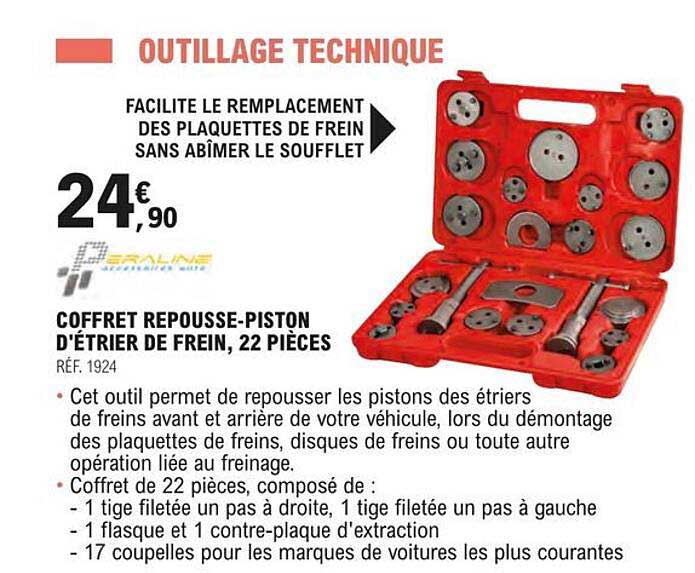 Coffret Repousse-piston D'étrier De Frein, 22 Pièces