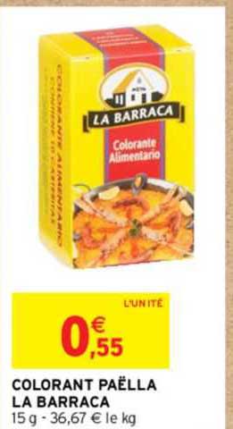 colorant paëlla la barraca