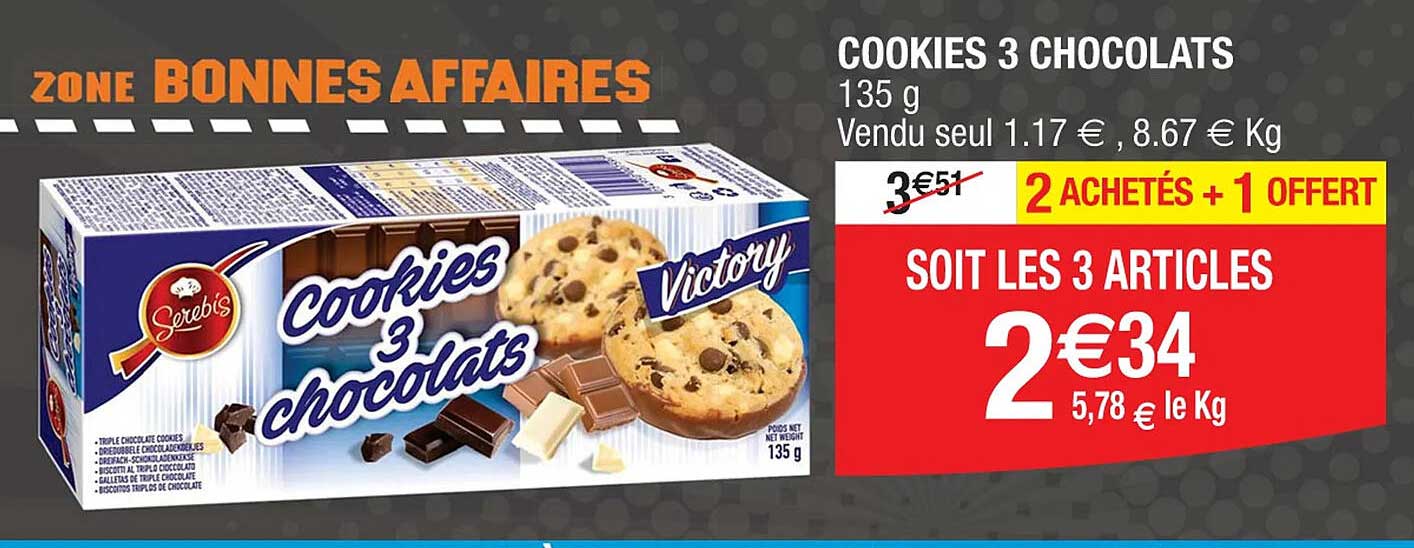 Cookies 3 Chocolats Serebis
