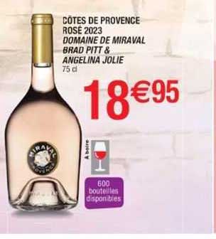 côtes de provence rosé 2023 domaine de miraval brad pitt & angelina jolie