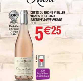 côtes du rhône vieilles vignes rosé 2023 réserve saint-pierre