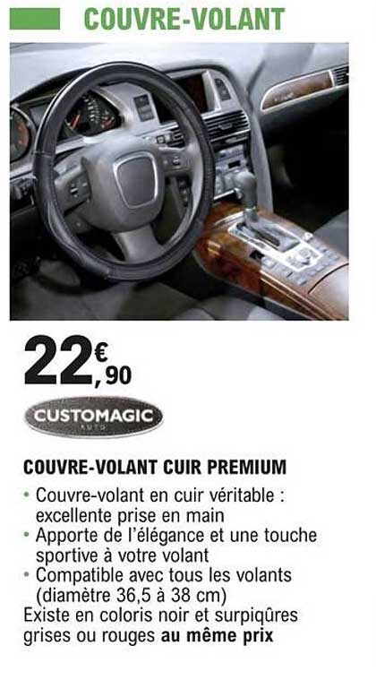 couvre-volant cuire premium customagic