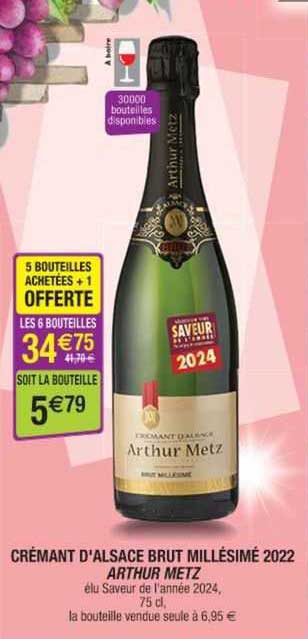 Crémant D'alsace Brut Millésimé 2022 Arthur Metz