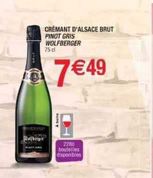 crémant d'alsace brut pinot gris wolfberger