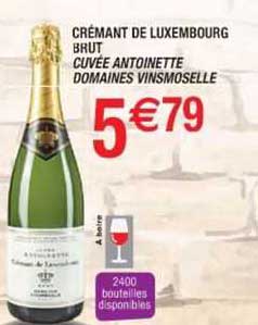 crémant de luxembourg brut cuvée antoinette domaines vinsmoselle