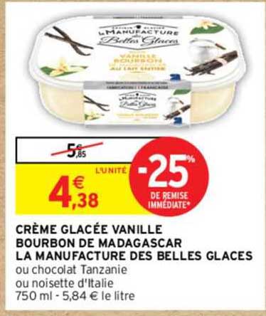crème glacée vanille bourbon de madagascar la manufacture des belles glaces