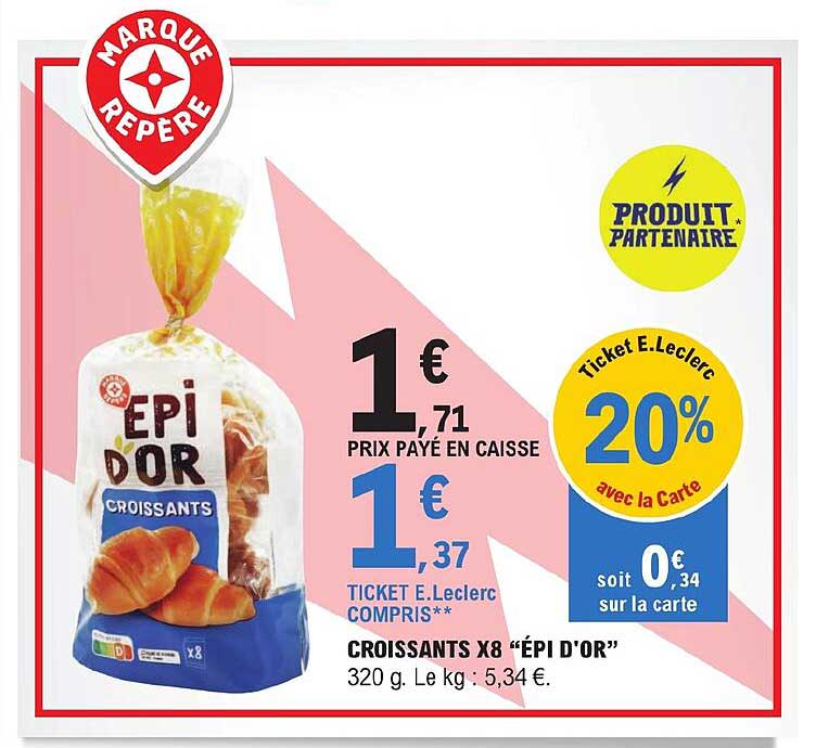 croissants x8 "epi d'or"