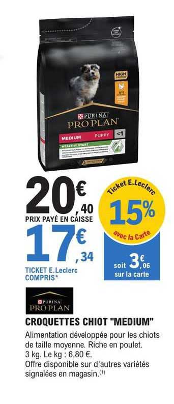 croquettes chiot "medium"