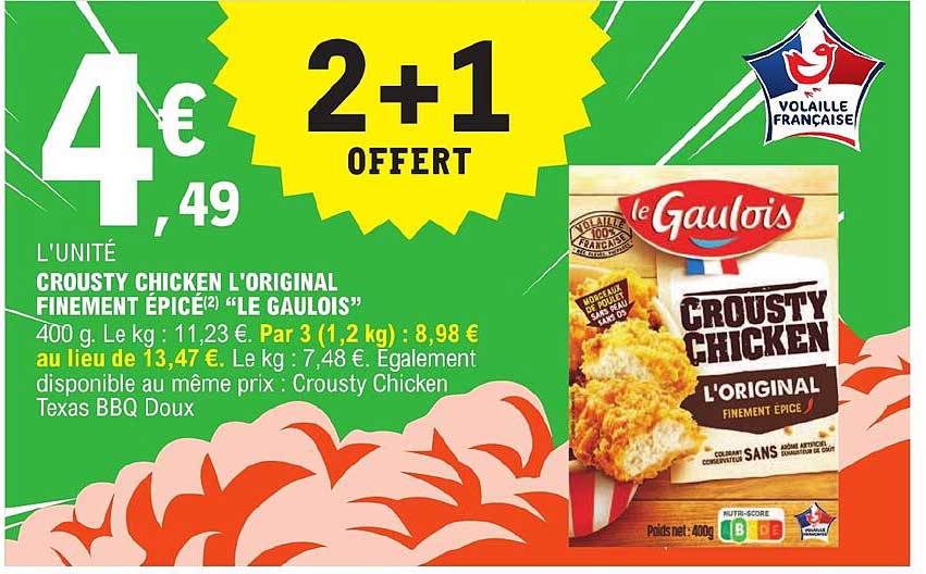 crousty chicken l'original finement épicé "le gaulois"