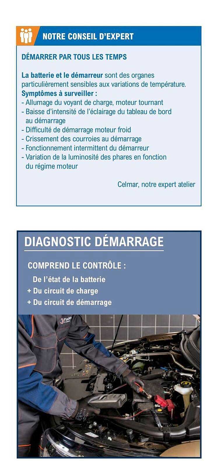 diagnostic démarrage