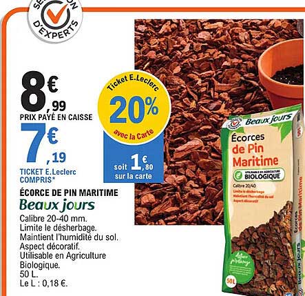 écorce de pin maritime beaux jours