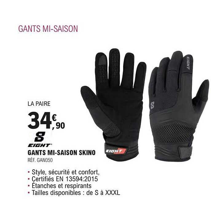eight gants mi-saison skino