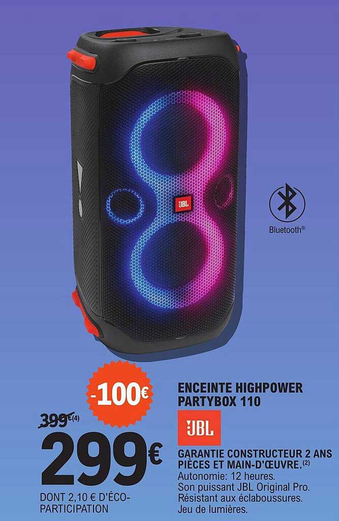 enceinte highpower partybox 110 jbl