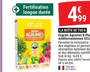 Engrais Agrumes & Plantes Méditerranéennes Ecloz