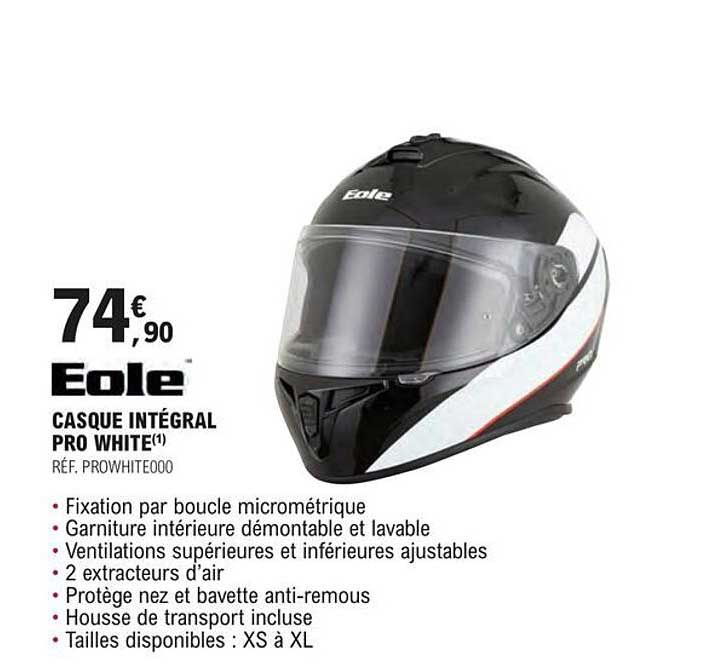 eole casque intégral pro white