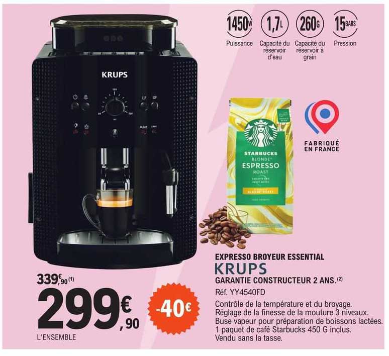 Expresso Broyeur Essential Krups