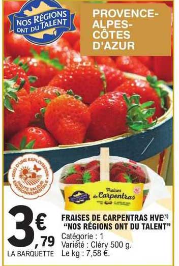 fraises de carpentras hve "nos régions ont du talent"