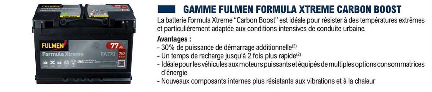 gamme fulmen formula xtreme carbon boost