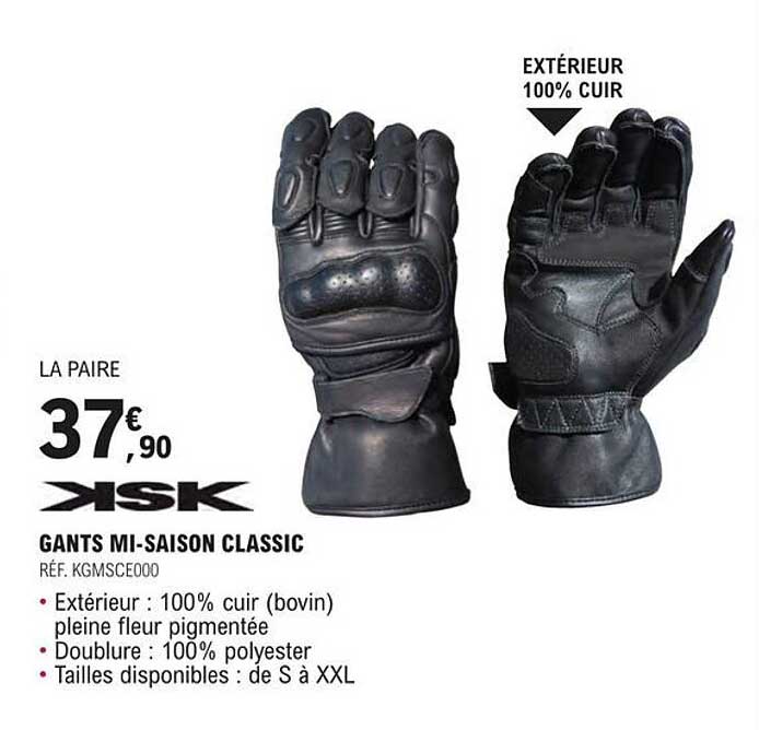 gants mi-saison classic
