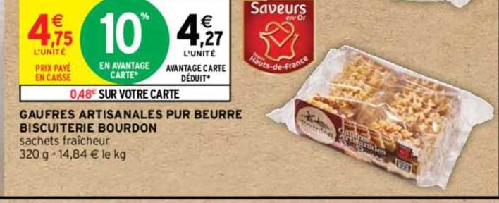 Gaufres Artisanales Pur Beurre Biscuiterie Bourdon