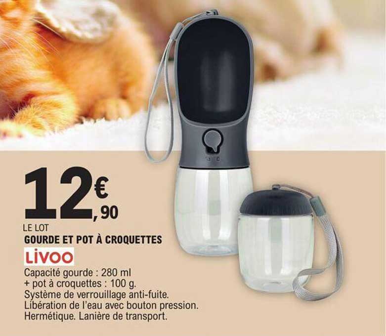 Gourde Et Pot à Croquettes Livoo
