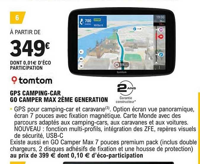 Gps Camping-car Go Camper Max 2ème Génération Tom Tom