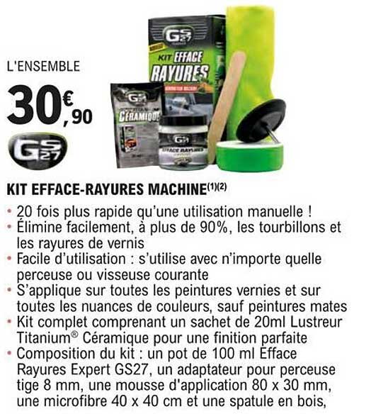 gs27 kit efface-rayures machines