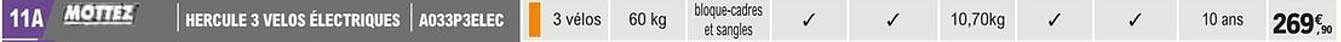 hercule 3 vélos électriques mottez