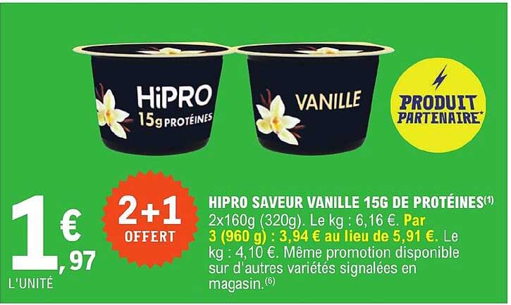 Hipro Saveur Vanille 15 G De Protéines