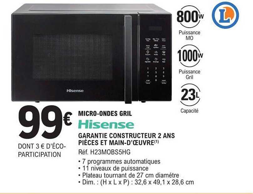 hisense micro-ondes gril