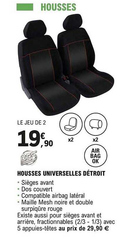 housses universelles détroit dbs