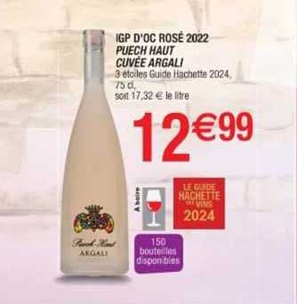 igp d'oc rosé 2022 puech haut cuvée argali