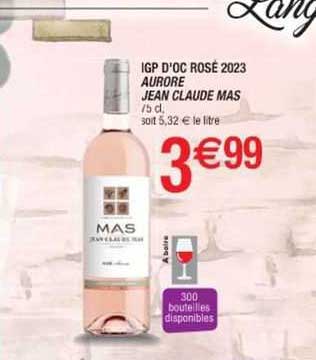 igp d'oc rosé 2023 aurore jean claude mas