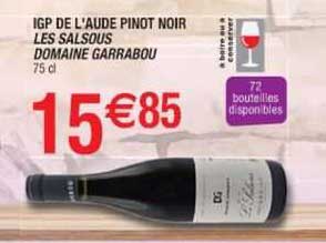 igp de l'aide pinot noir les salsous domaine garrabou