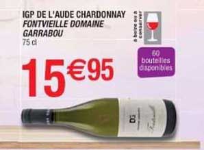 IGP de l'aude chardonnay fontvieille domaine garrabou