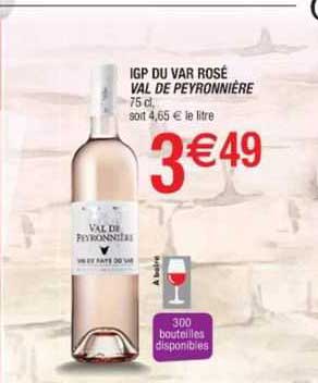 igp du var rosé val de peyronnière