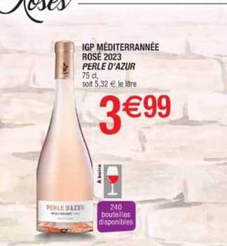 igp méditerranée rosé 2023 perle d'azur