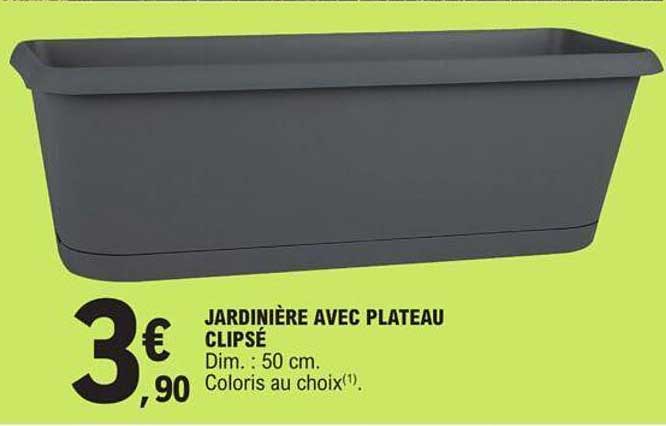jardinière avec plateau clipsé