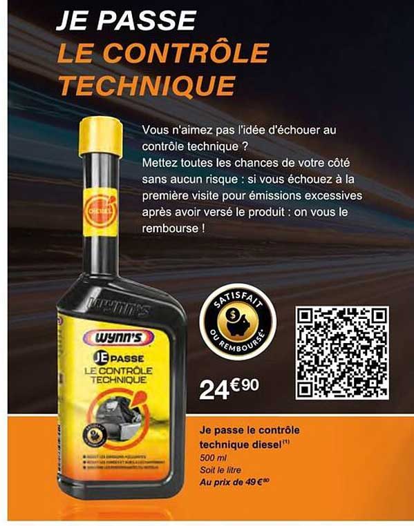 je passe le crontrôle technique diesel