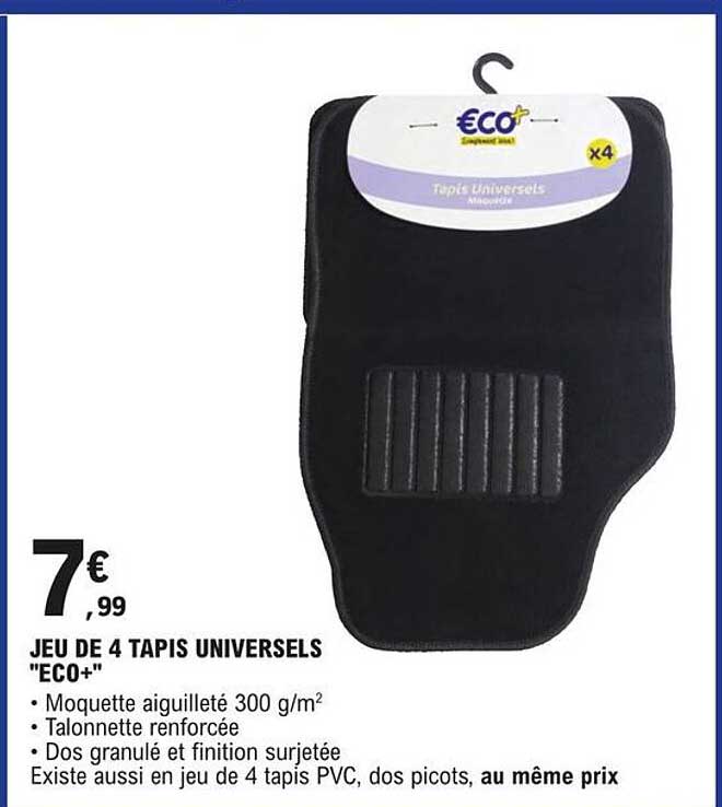 jeu de 4 tapis universels "eco+"