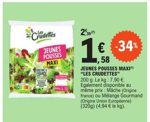 jeunes pousses maxi "les crudettes"