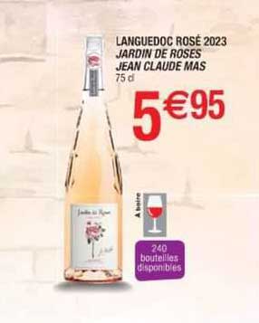 languedoc rosé 2023 jardin de roses jean claude mas