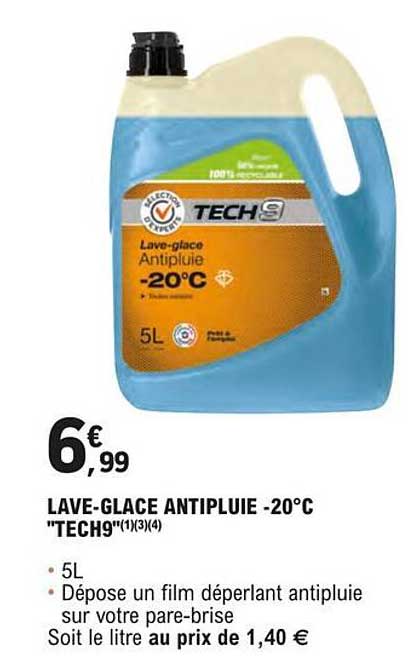 lave-glace antipluie -20°c "tech9"