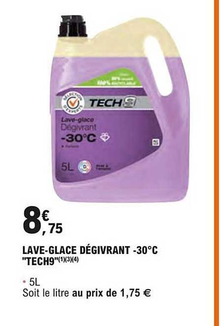 lave-glace dégivrant -30°c "tech9"