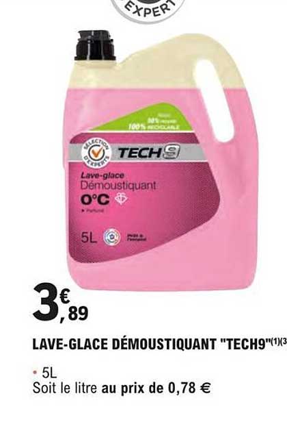 lave-glace démoustiquant "tech9"