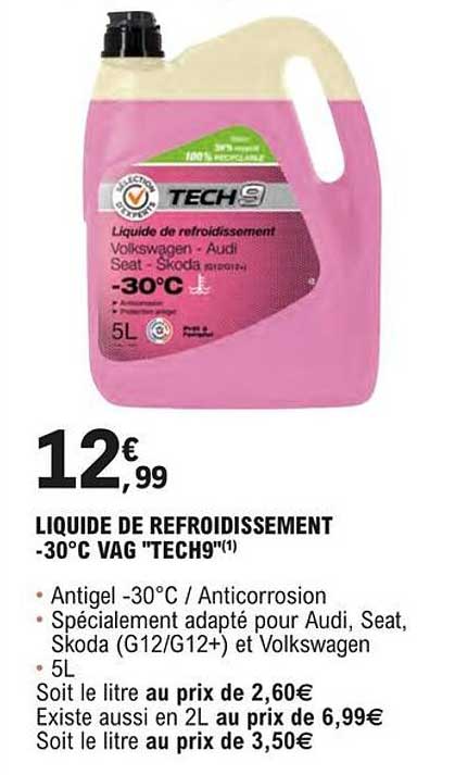 Liquide De Refroidissement -30°c Vag "tech9"