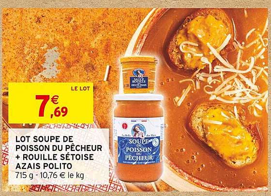 lot soupe de poisson du pêcheur + rouille sétoise azais polito