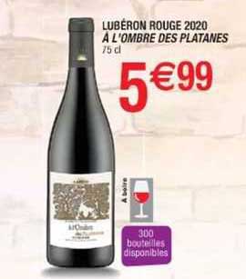 lubéron rouge 2020 à l'ombre des platanes