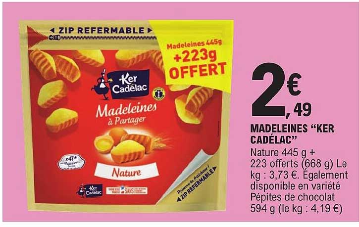 madeleines "ker cadélac"