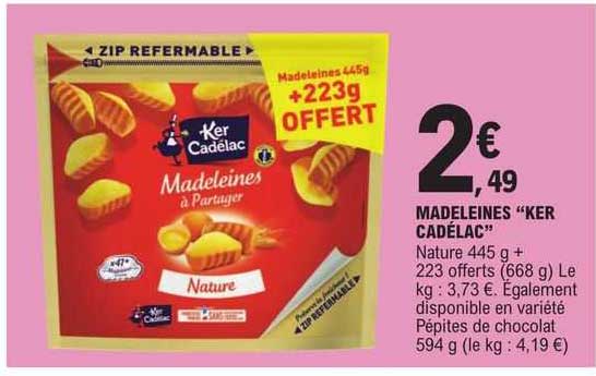 madeleines "ker cadélac"